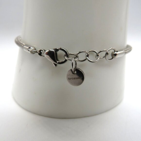 Brosway Bracelet Silver Tone Faceted Multi Color Beads Black Pink Green - Picture 3 of 16